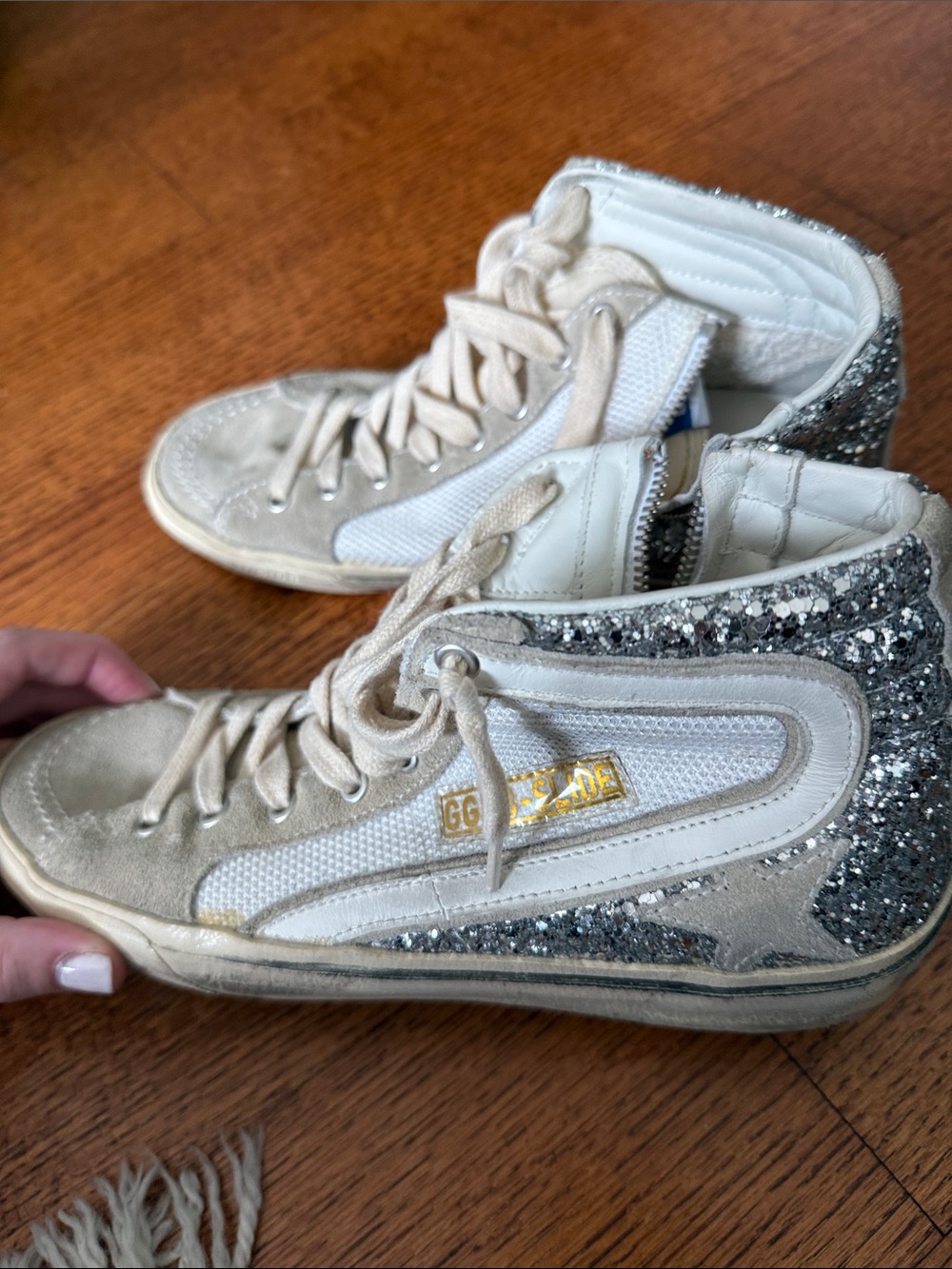 Golden goose high top glitter sneakers - Picture 2 of 6
